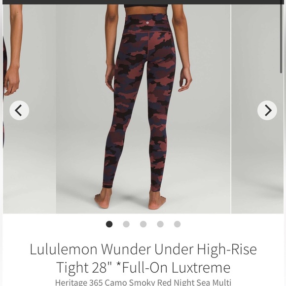 lululemon athletica Pants - camo lululemonon leggings wonder under full on luxstreme 28 in bin 6 #5446